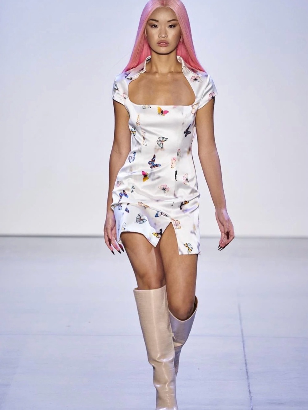 Kim Shui mini silk dress
